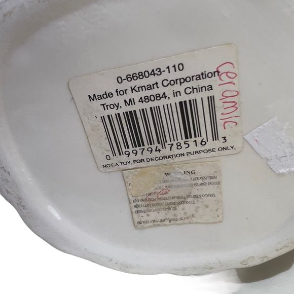 Christmas Dazzle Ceramic Teapot House Tea Light Candle Holder Snowman 9x6x5.5 - Picture 12 of 12